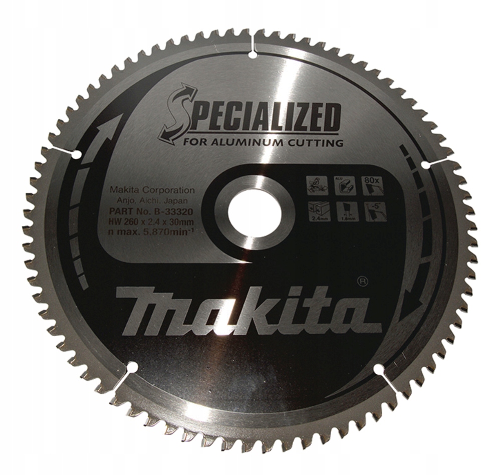 Řezací Kotouč Specialized 260x30mm 80Z Makita B-33320
