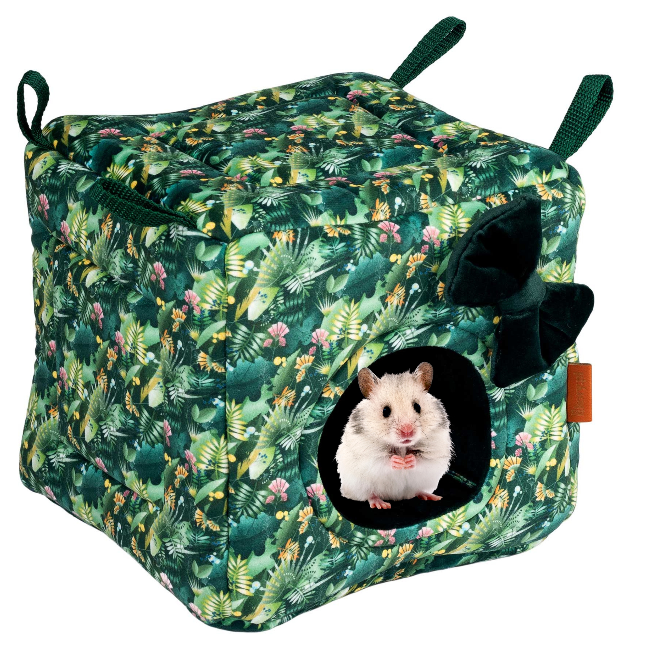 Levně Kostka Závěsný Domeček Myš Krysař Fretka Osmák Degu Prasátko 22x22 cm