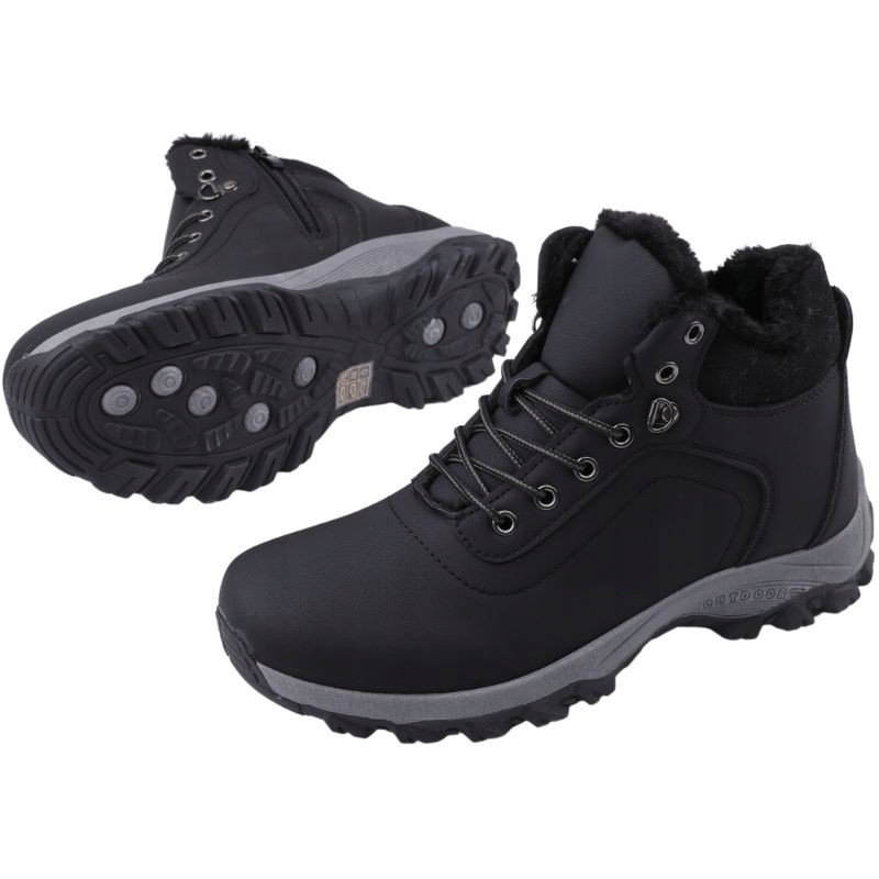 

Buty sportowe męskie zimowe ocieplane suwaki black