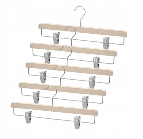 

Wieszak na spódnicę z klamrami 5 szt Bumerang Ikea