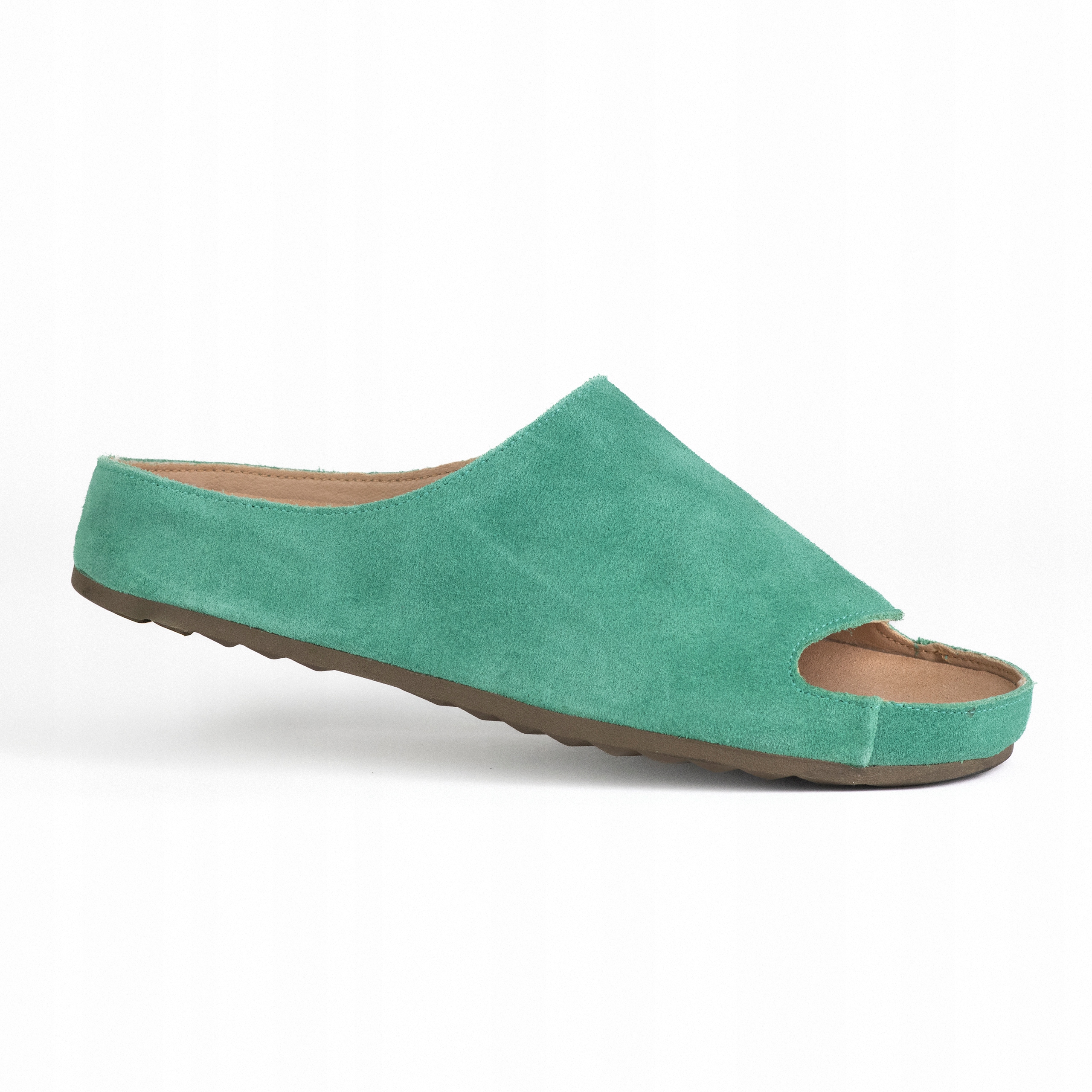 Nazouváky pantofle Goodin SW-2664 semišová kůže lehké pohodlné casual máta 39