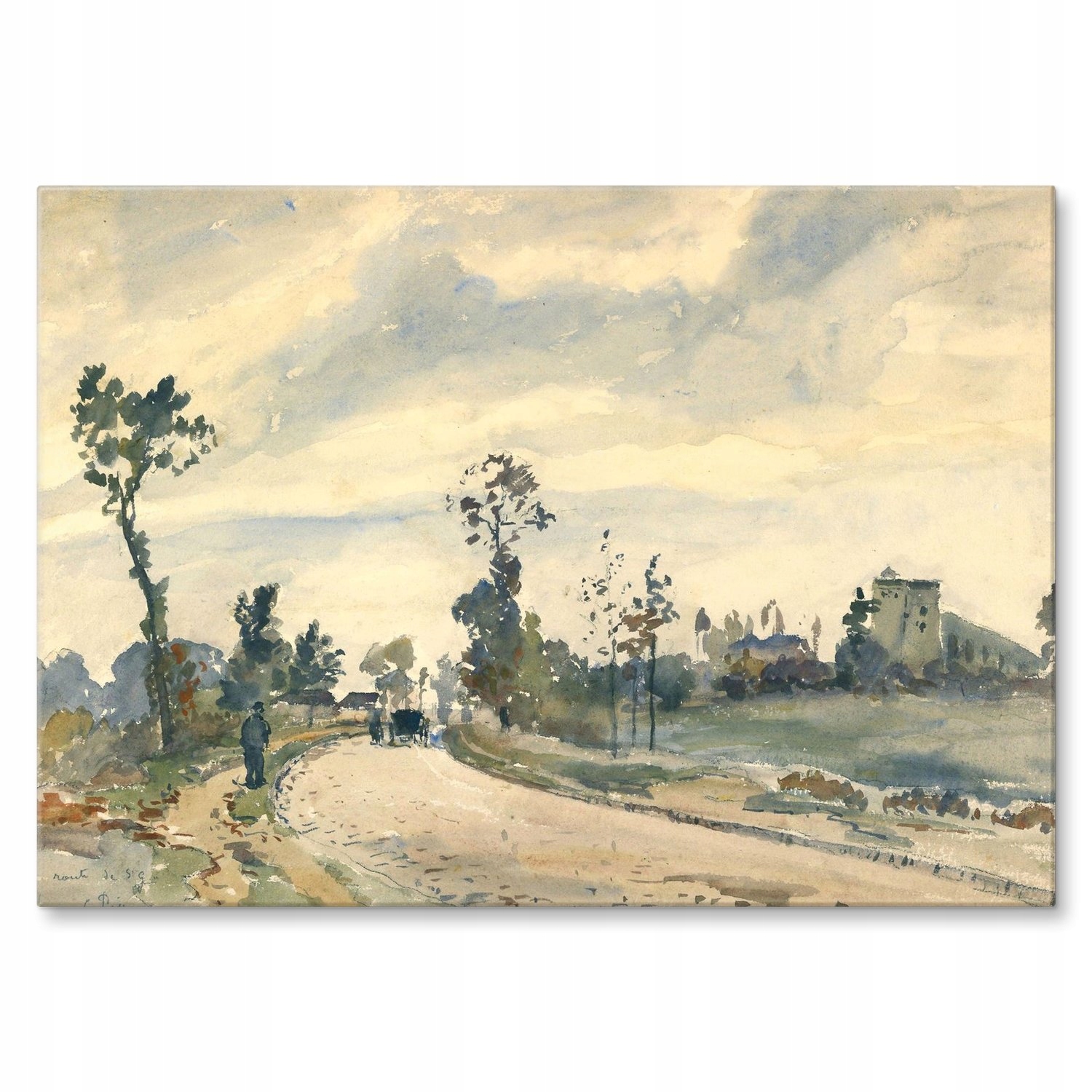Kovový plakát Louveciennes Pissarro Szyld Plech 30 x 42 cm Dárek
