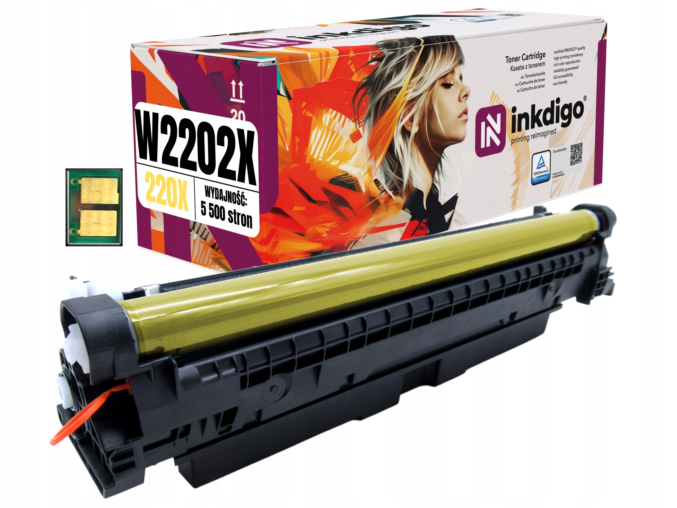 Náhradní Toner S Čipem W2202X Pro Tiskárnu Hp Color LaserJet Pro 4202 4302