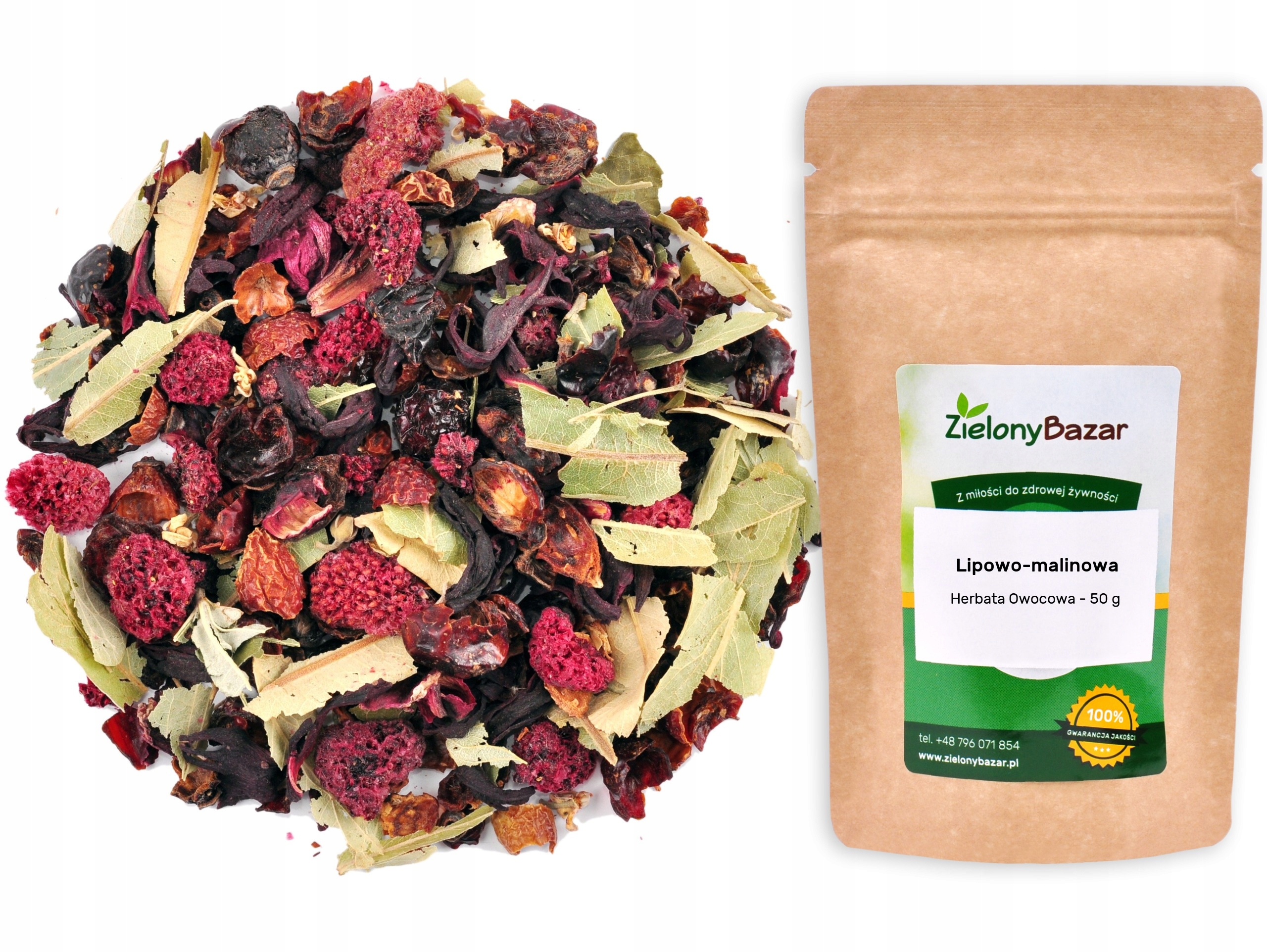 Levně Zelený bazar čaj lipovo-malinový 50 g