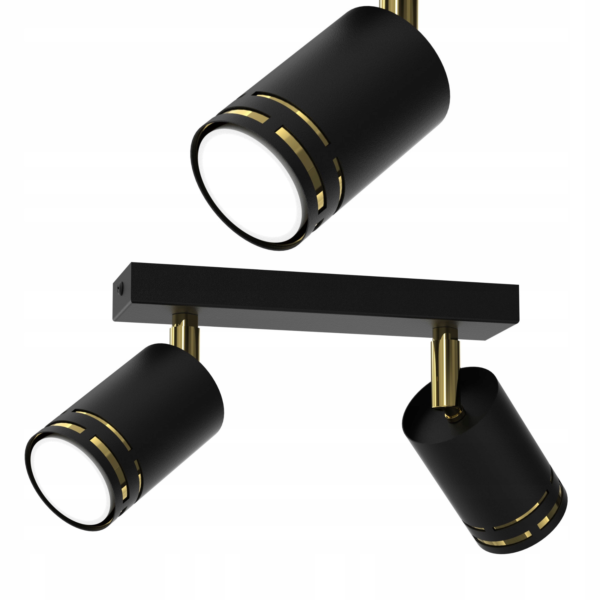 Stropní Svítidlo Stropní Černý Zlatý Pohyblivý Led GU10 Polská Lampa Spot Reflektor