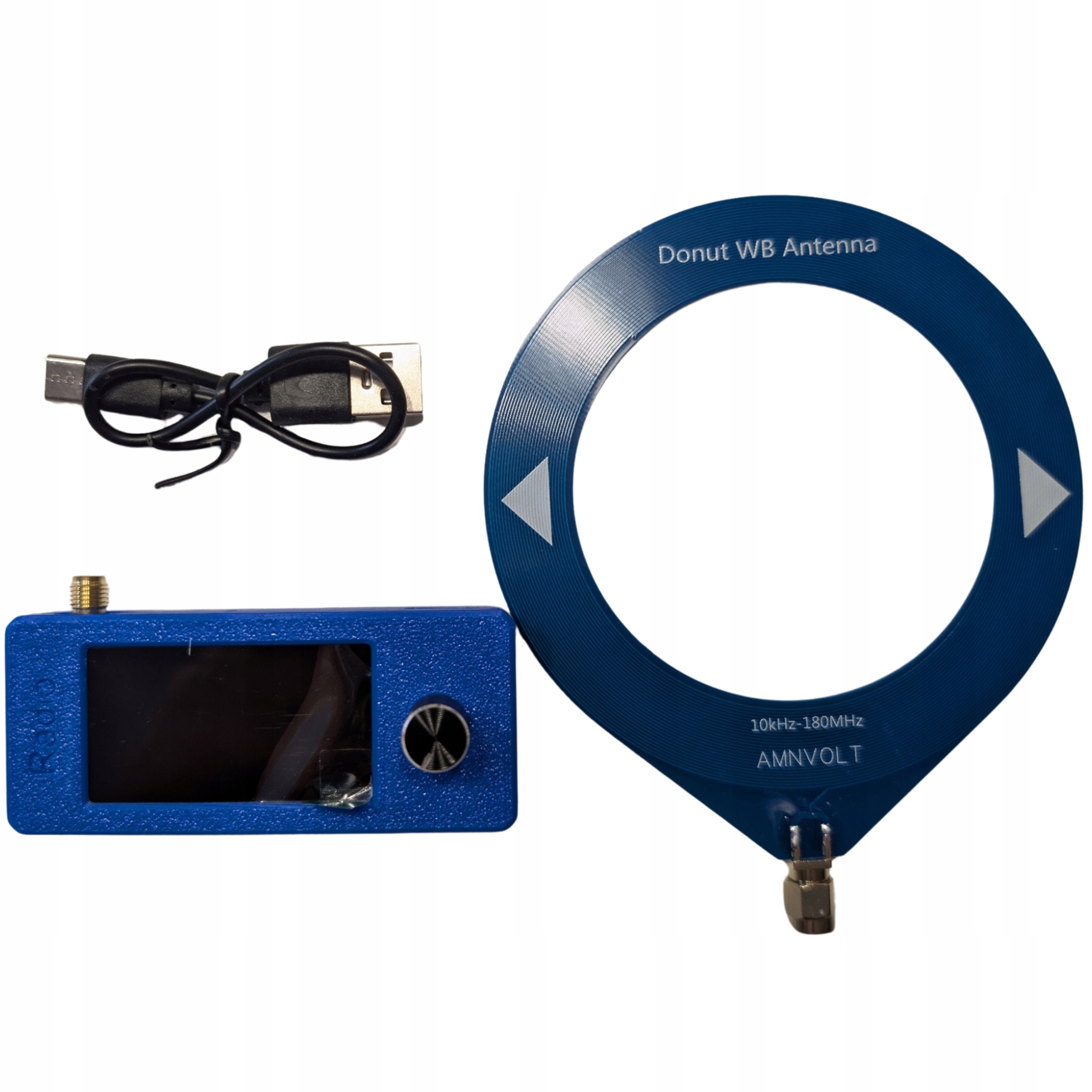 Ats Mini Radio SI4732 Dsp v2 odbiornik Sdr niebieski antena w komplecie