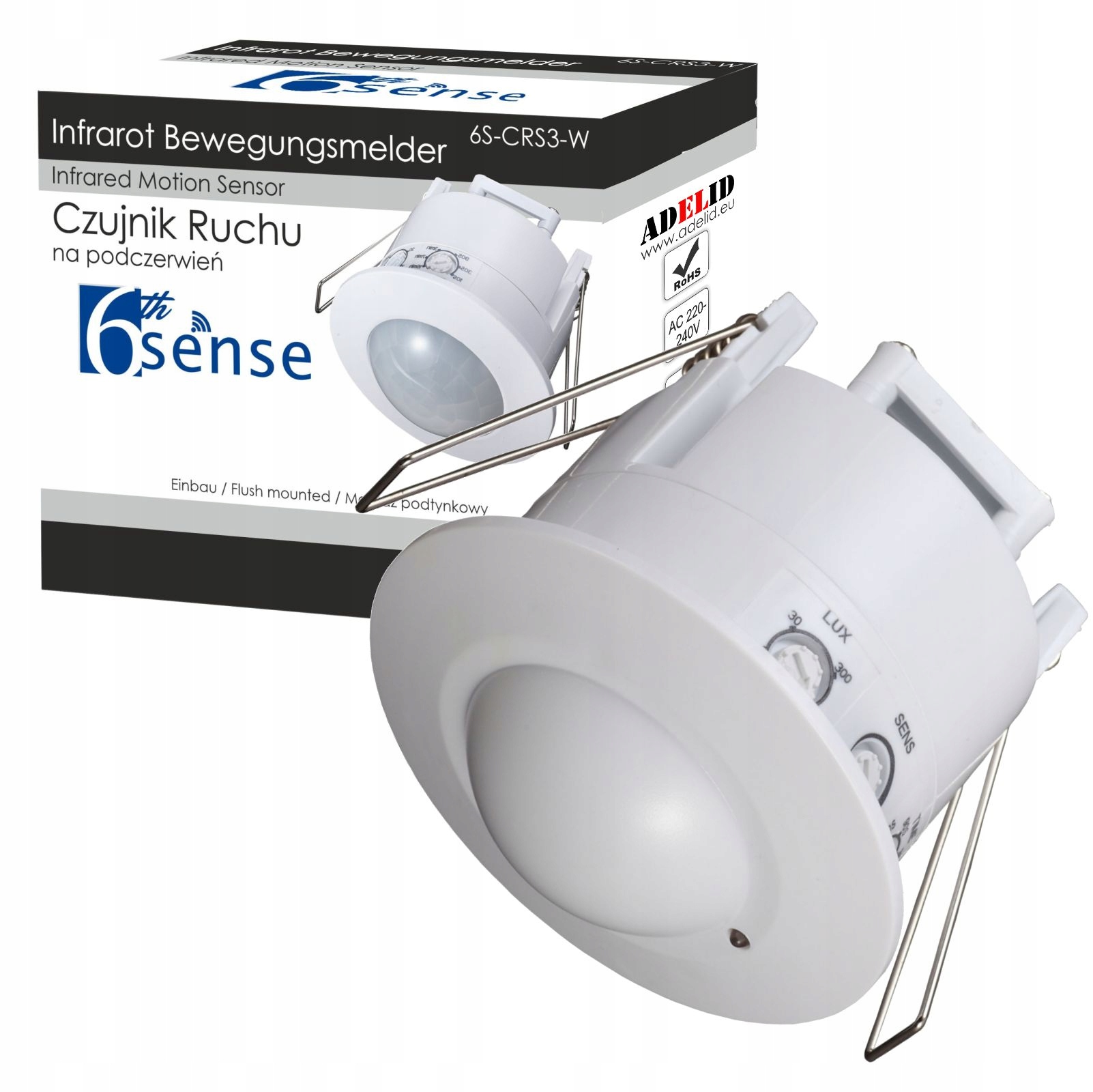 CZUJNIK RUCHU MIKROFALOWY SUFITOWY SENSOR LED 6S