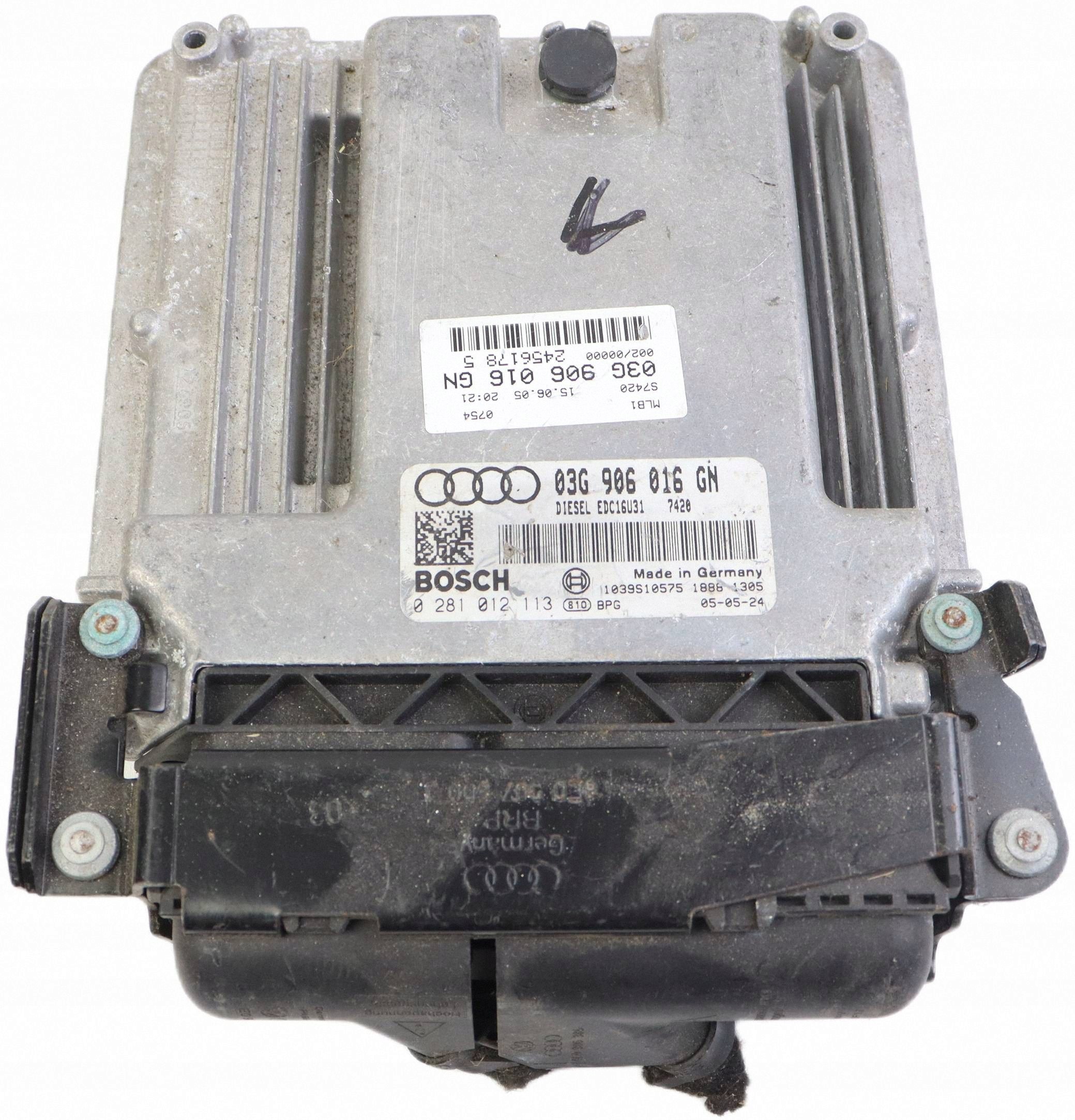AUDI A4 B7 module unité de commande électronique uce moteur 2.0 TDI 03G906016GN 0281012113