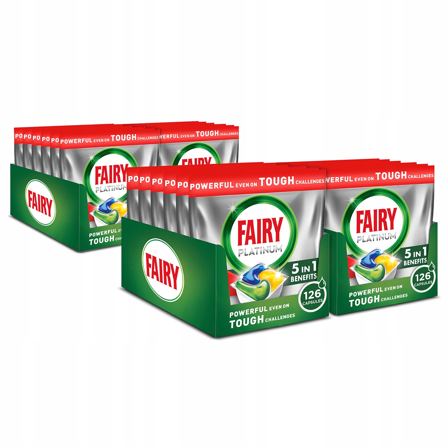 Zestaw Fairy Platinum All In One Kapsułki do zmywarki Cytryna 24x21 =504szt