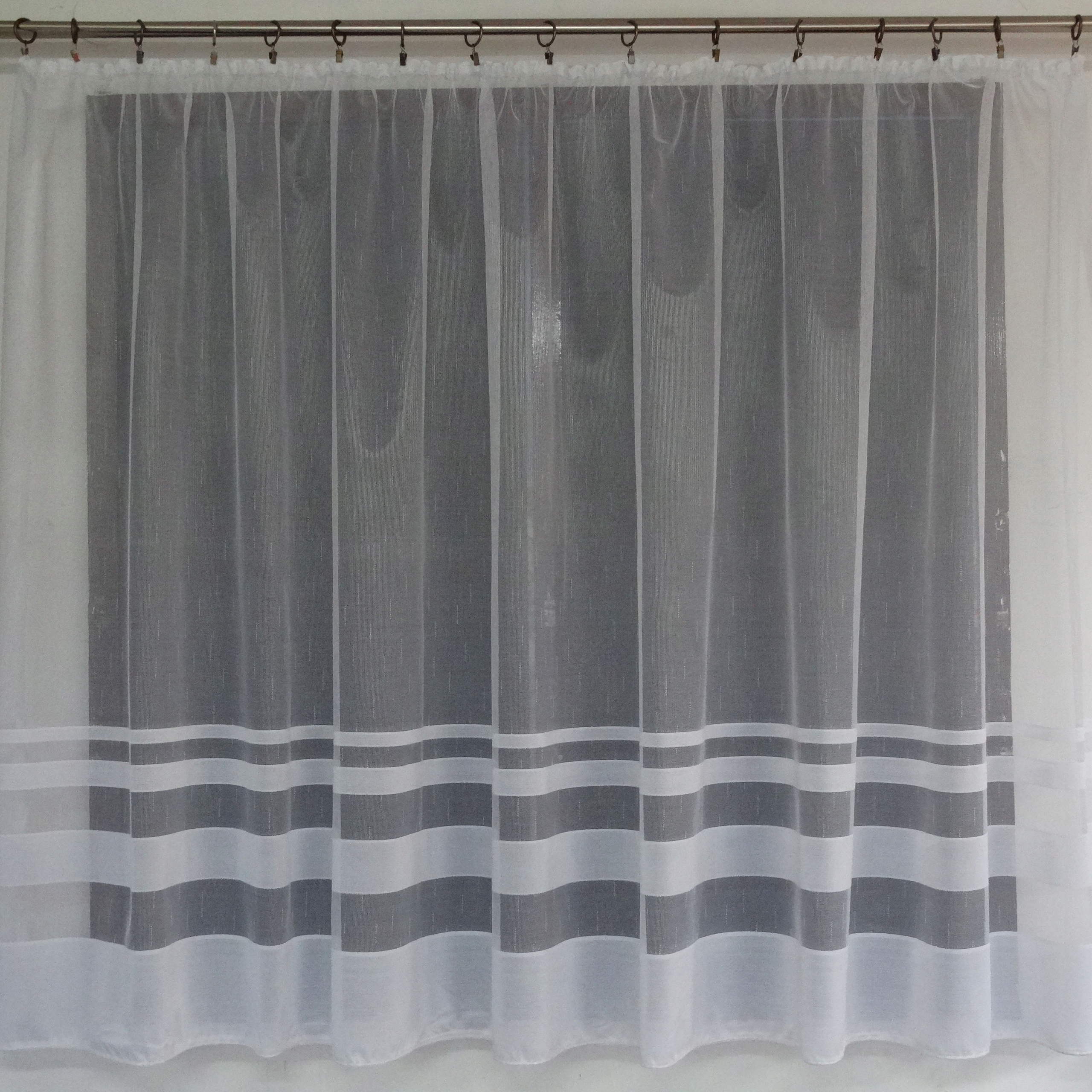 Mg Záclona A57 Bílá 300x150 cm hotová s páskou M