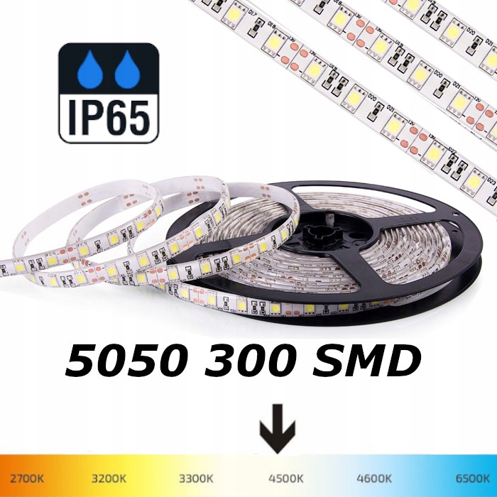 

Taśma Led 5050 300 IP65 Wodoodporna B. Neutralna