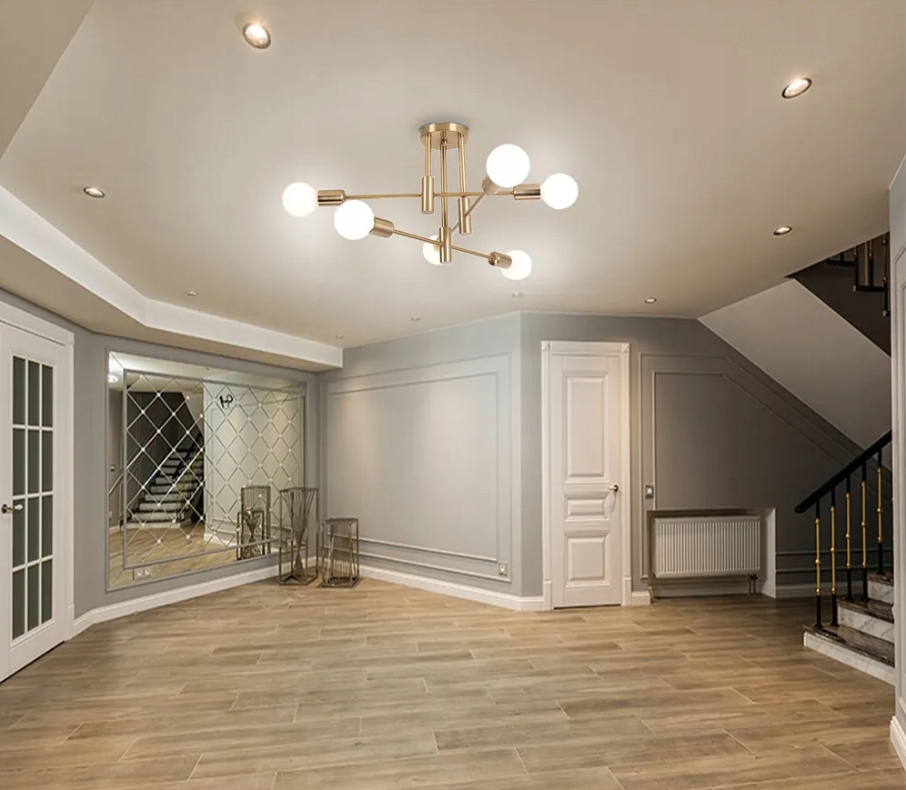 LAMPA WiSZĄCA SUFITOWA DORADO PLAFON ŻYRANDOL KULE LED ZŁOTA GOLD 6PL Marka Krislamp