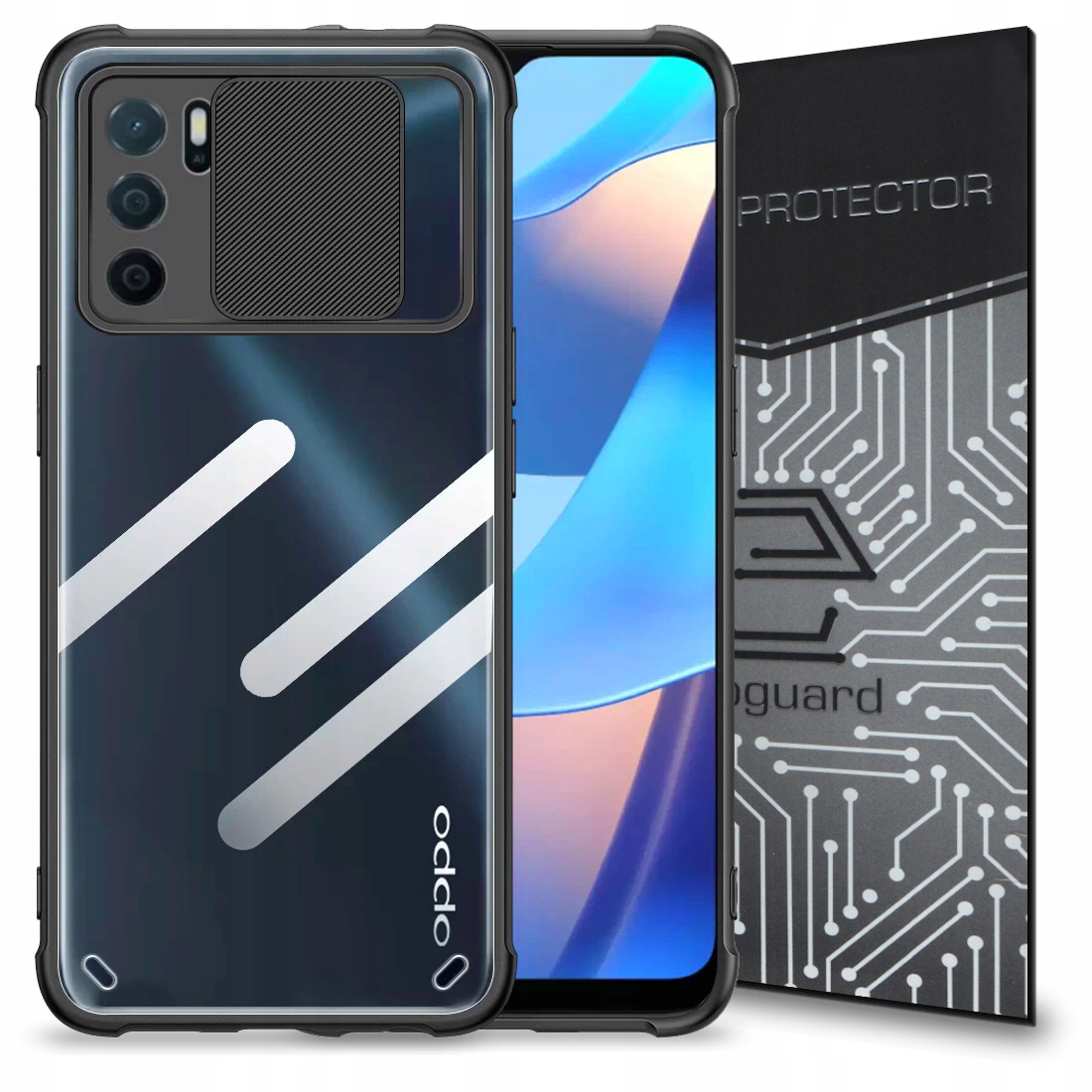 

Etui Case Obudowa+szkło do Oppo A16 A16S A54S