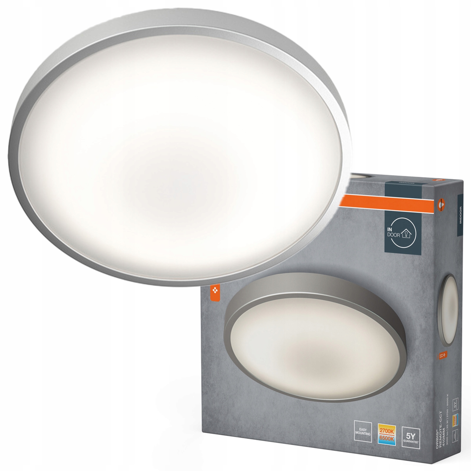 Stropné Svietidlo Led Nástenná lampa 25W 1800lm 2700-6500K Cct Biela Orbis Osram