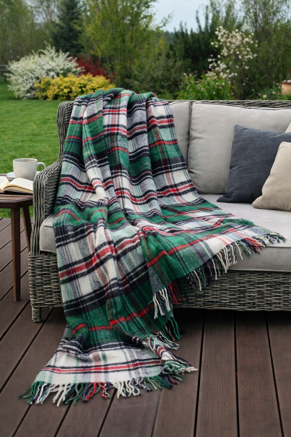 Merino Wool přírodní vlněná deka 100% vlna, přehoz na postel 160/200 cm