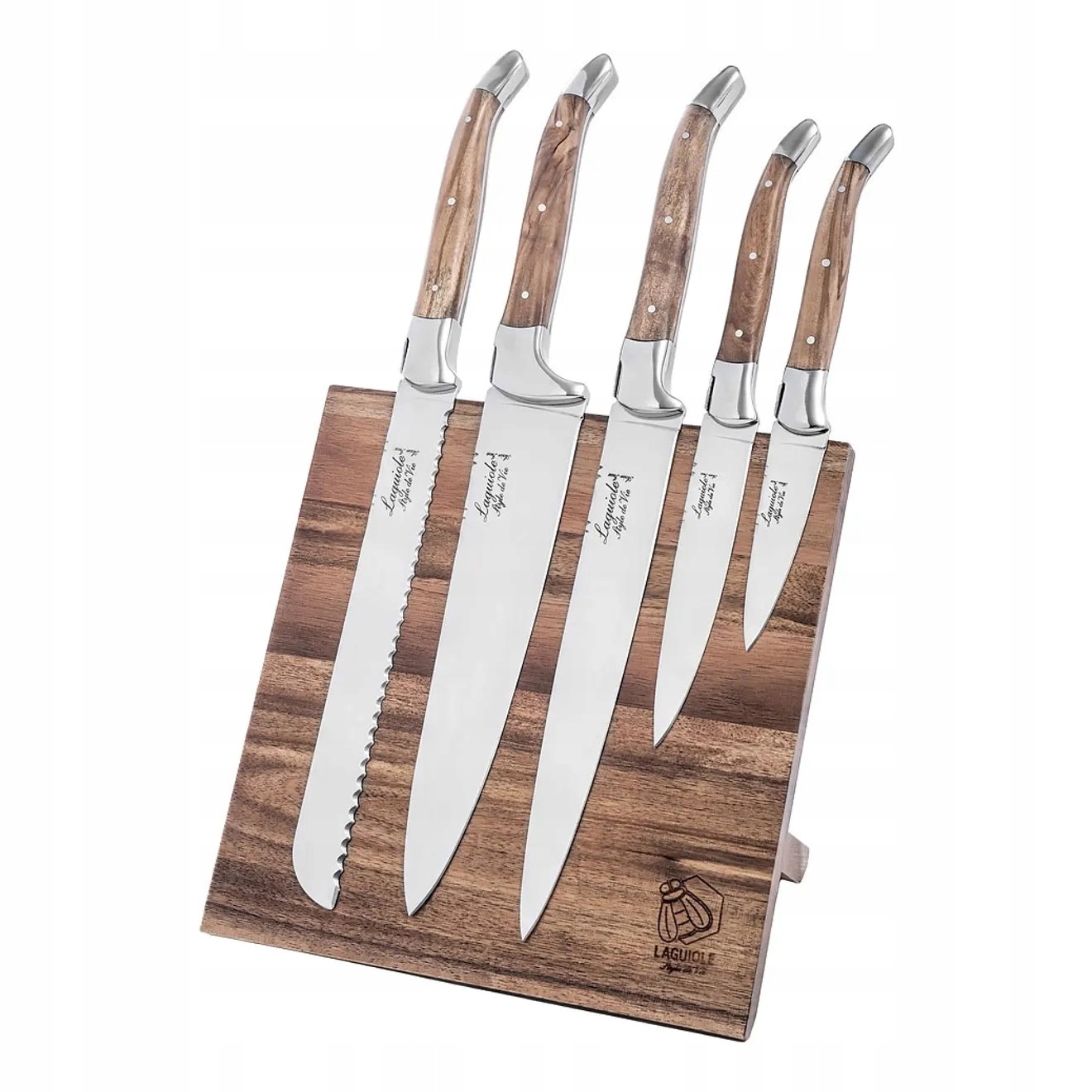 Laguiole Style de Vie Luxury Laguiole sada nožů s magnetickým stojanem
