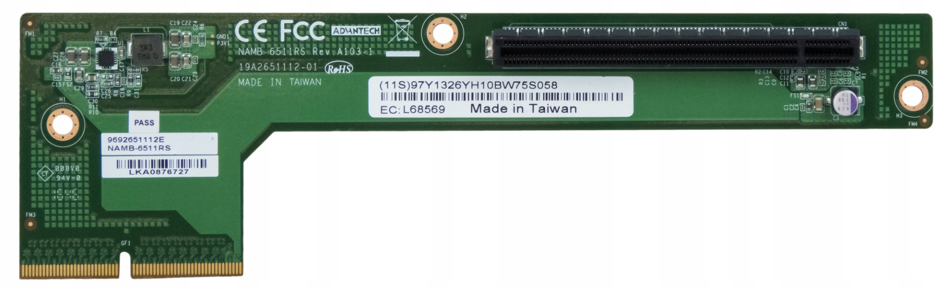 Advantech NAMB-6511RS Riser PCIe 19A2651112-01