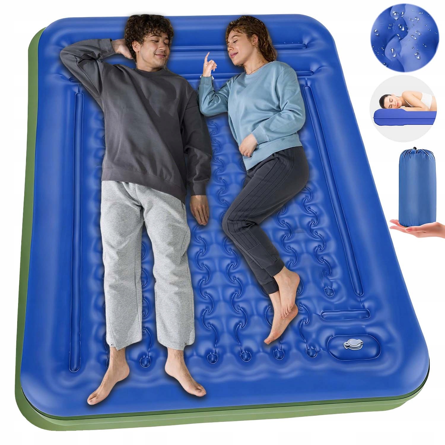 Samonafukovací Podložka Matrace Karimatka Pro Dvě Osoby S Polštářem 79*53*4 Palce