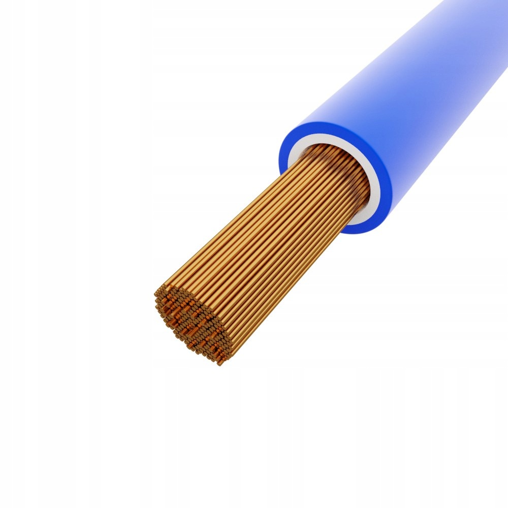 Przewód Linka Sterownicza Miedziana Izolowana 4MM2 Niebieska 100M 450/750V