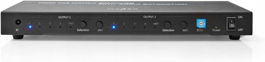 Hdmi Matrix 4x2 rozbočovač Switch Audio dálkové ovládání 1 x optický 4K 60 Hz