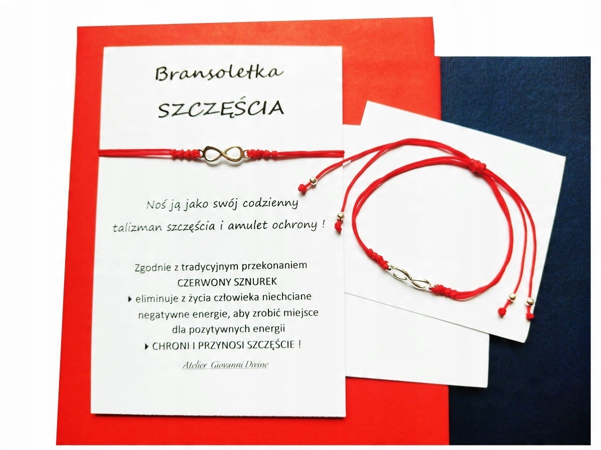 

Bransoletka Szczęścia Infinity Czerwona Nitka 115