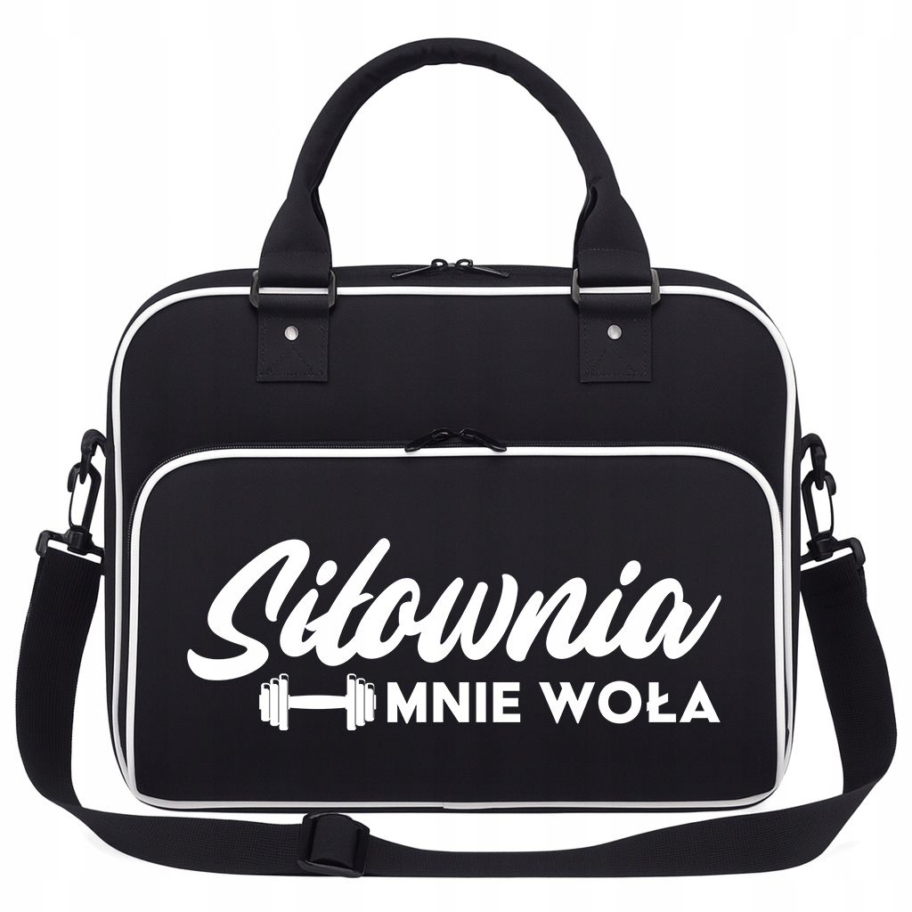 Torba Czarna Siłownia Mnie Woła Pojemna Na Siłownię Trening Fitness Pilates