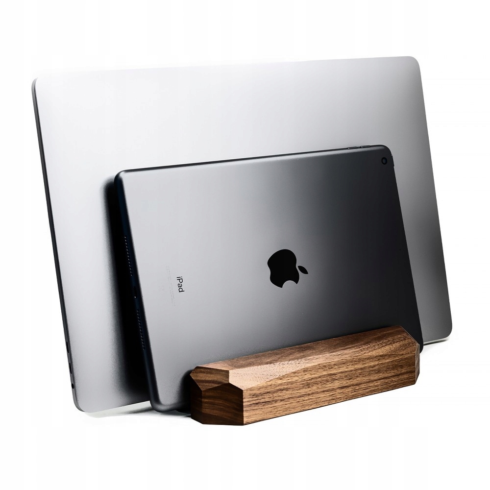 Stojan na notebook Bewood – geometrický – dvojitý – ořech