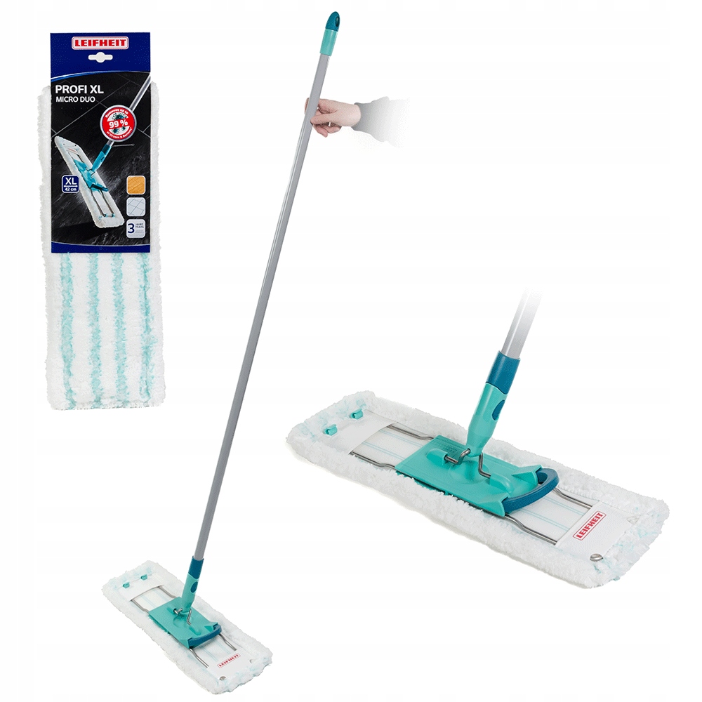 Plochý mop Leifheit Profi 55048 Nástavec Micro Duo 42 cm Tyč 140 cm