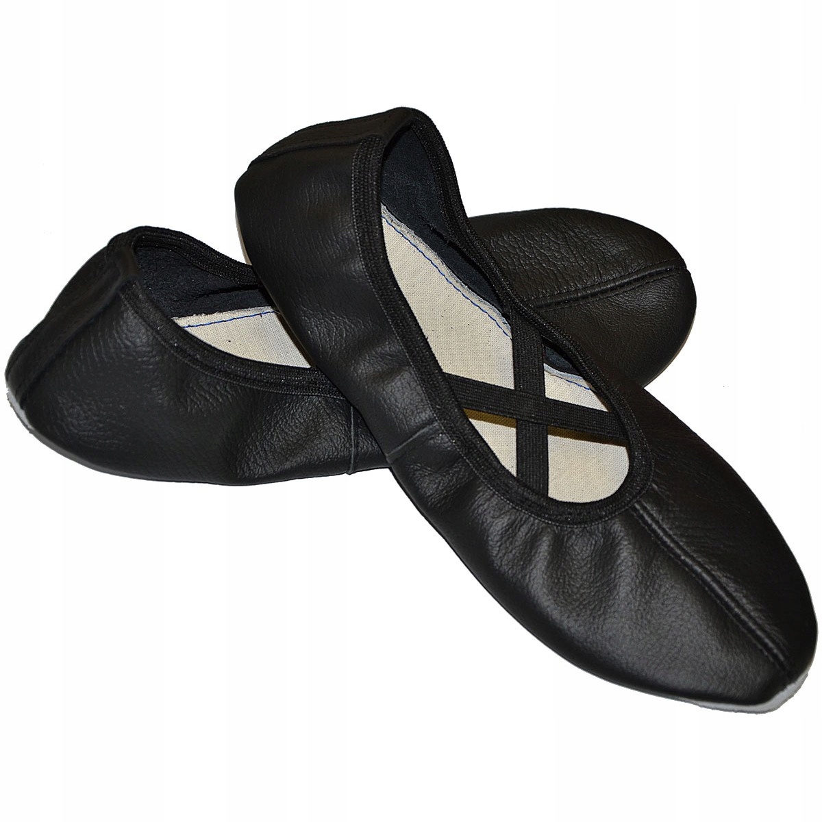 

Baletki skórzane do tańca dla dzieci z gumką R.35