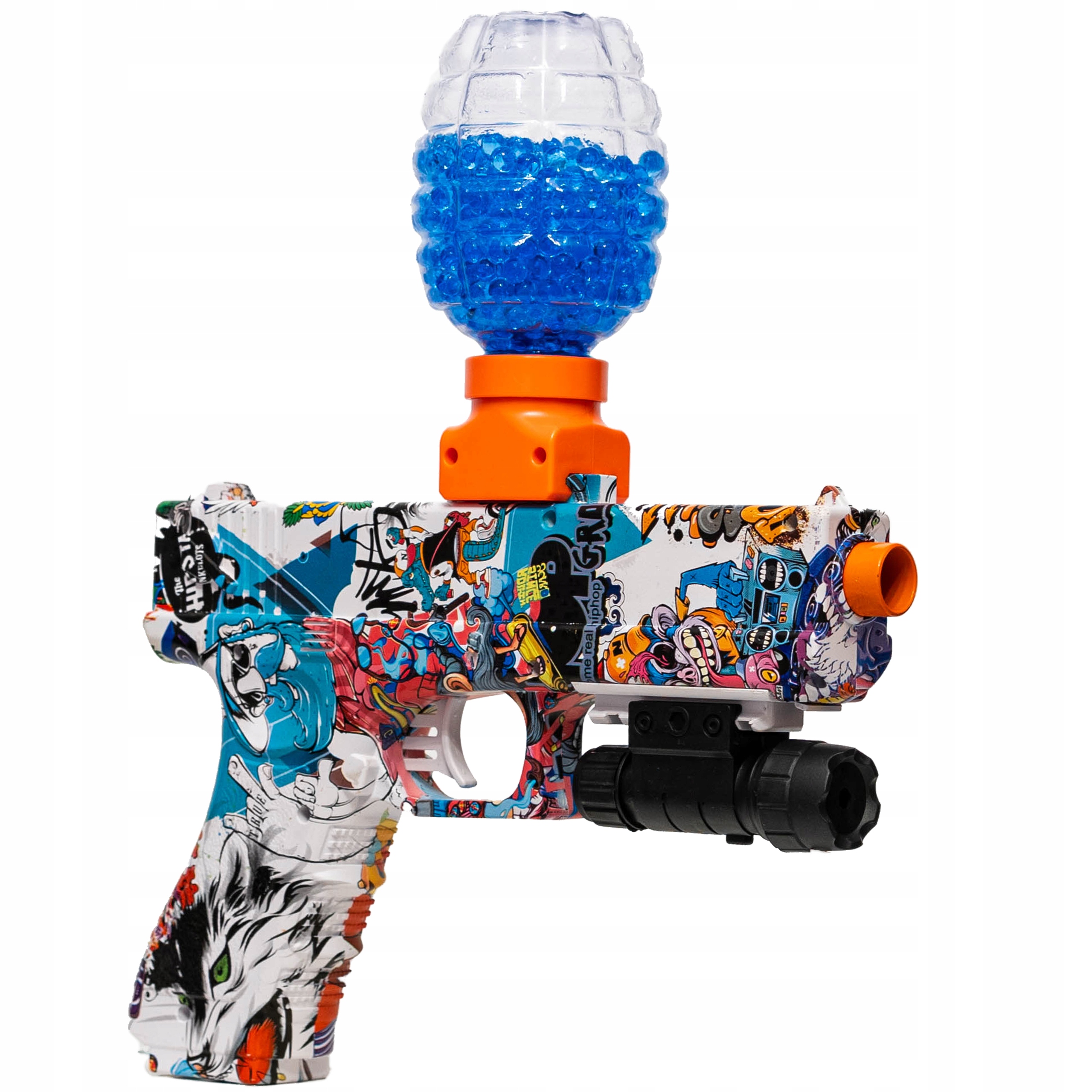 PISTOLET NA KULKI ŻELOWE GLOCK AUTOMATYCZNY Z LASEREM ELEKTRYCZNY Wiek dziecka 12 lat +