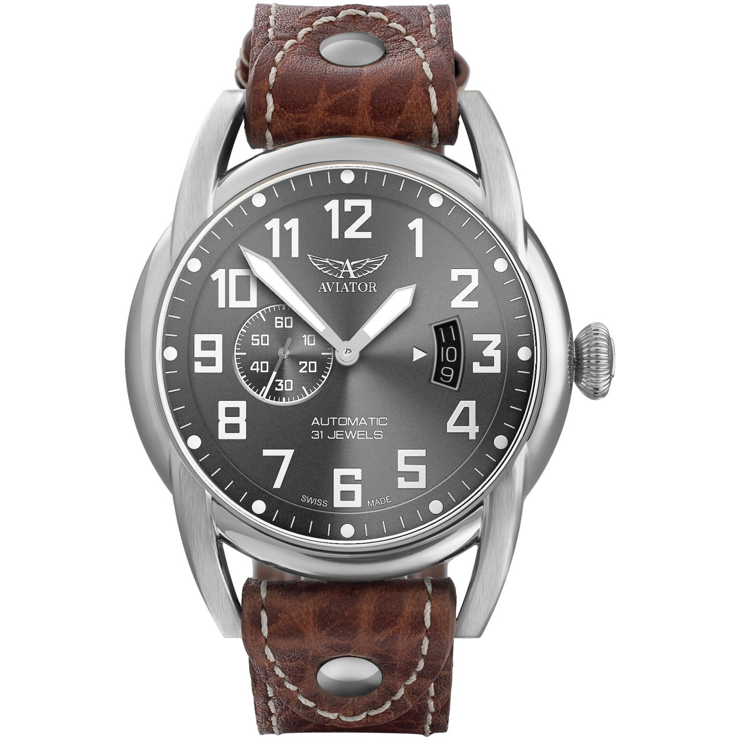 Pánské Hodinky Aviator V.3.18.0.312.4 hnědé