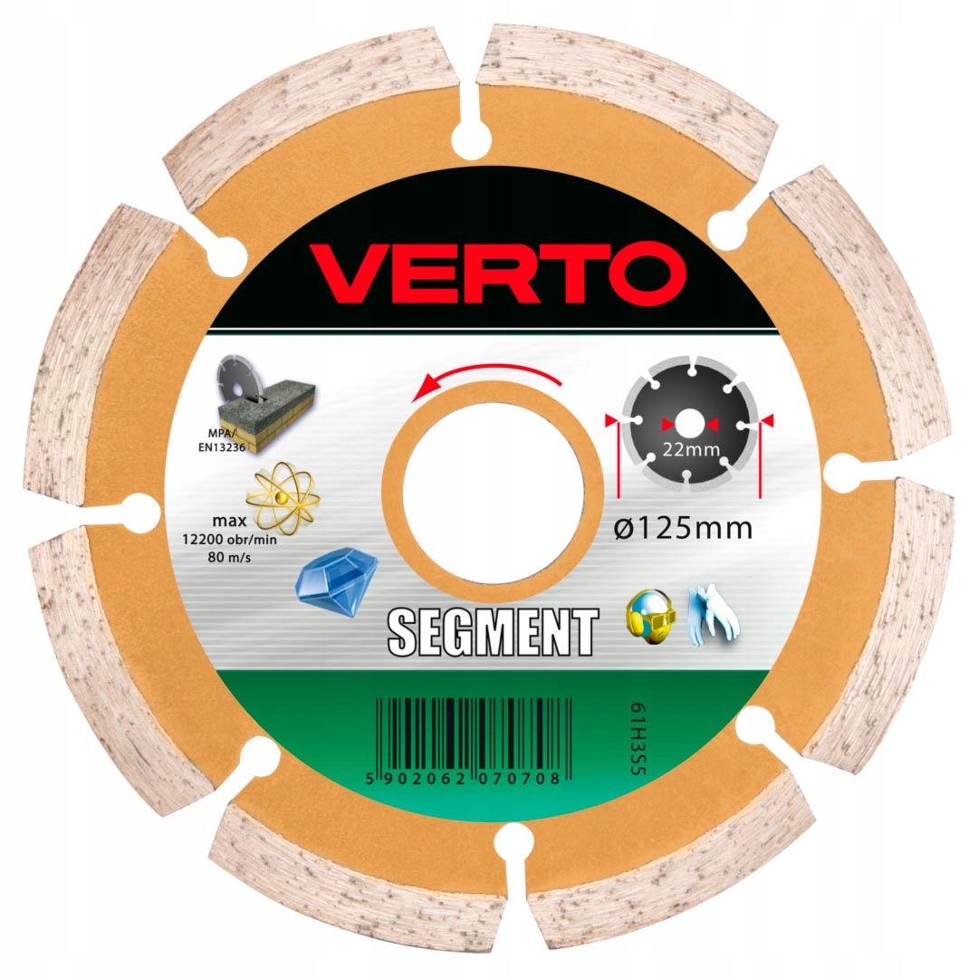 

Tarcza diamentowa 125x22.2 mm segmen. Verto 61H3S5