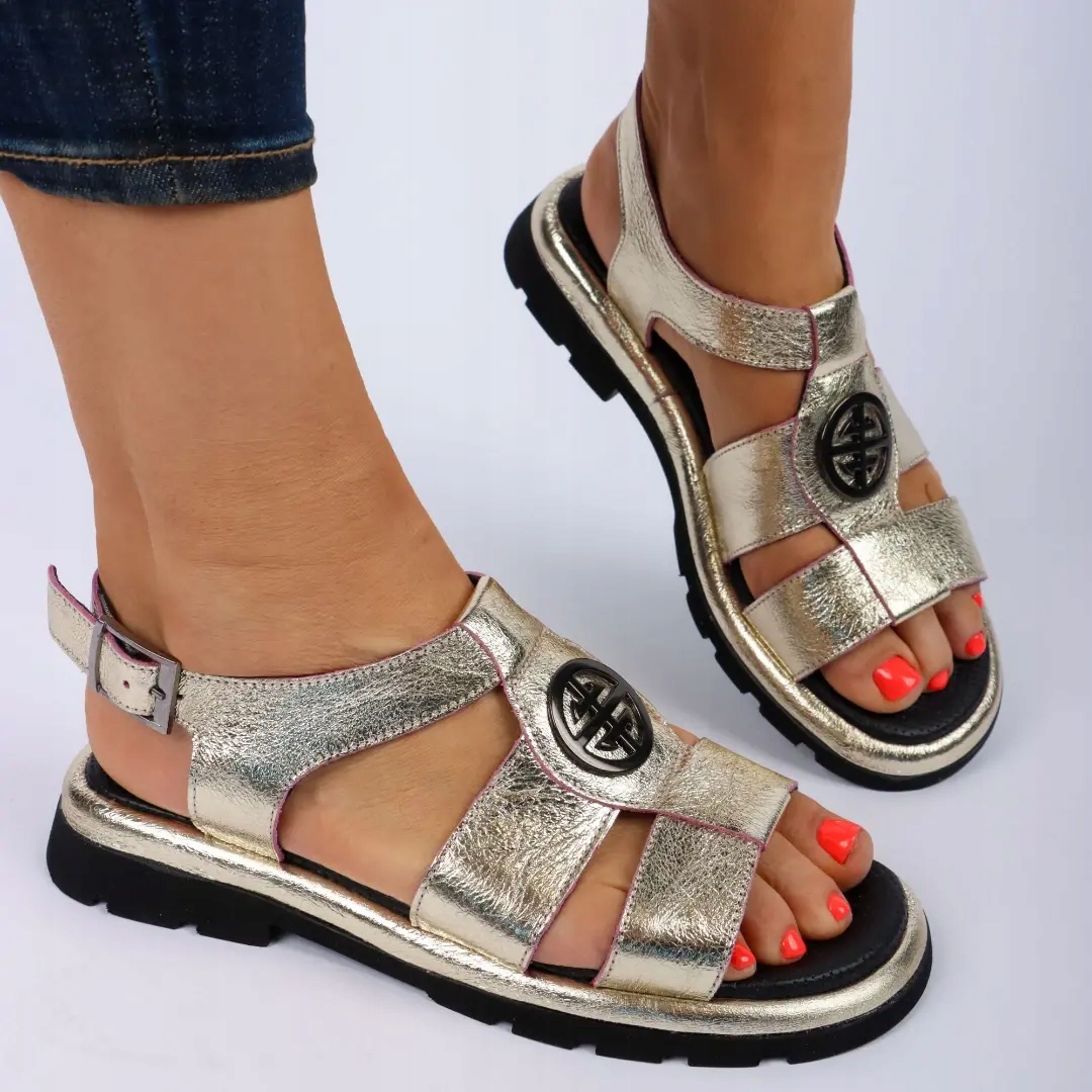 Dámské sandály Artiker 56C0689 zlaté 39, Zlatá