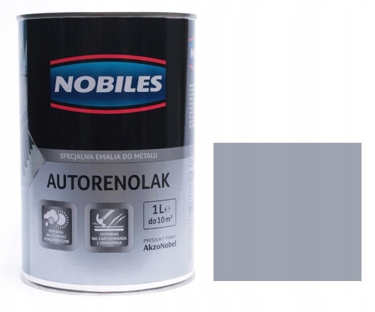 

Nobiles Autorenolak Stalowy Jasny 1L Farba Metalu