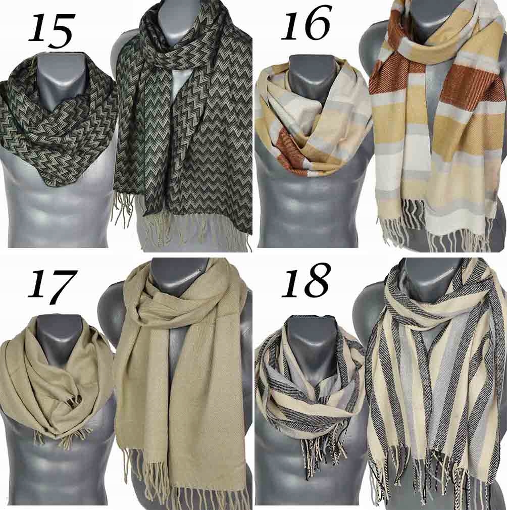 CIEPŁY Szal MĘSKI SZALIK Elegancki Młodzieżowy Model inny