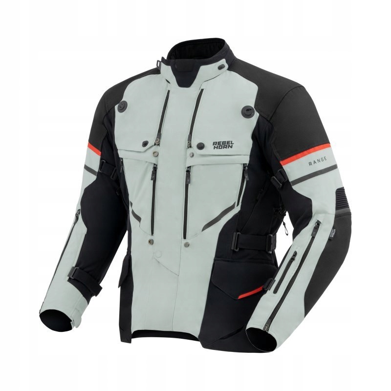 Textilná Motocyklová Bunda Rebelhorn Range Grey Black Red M