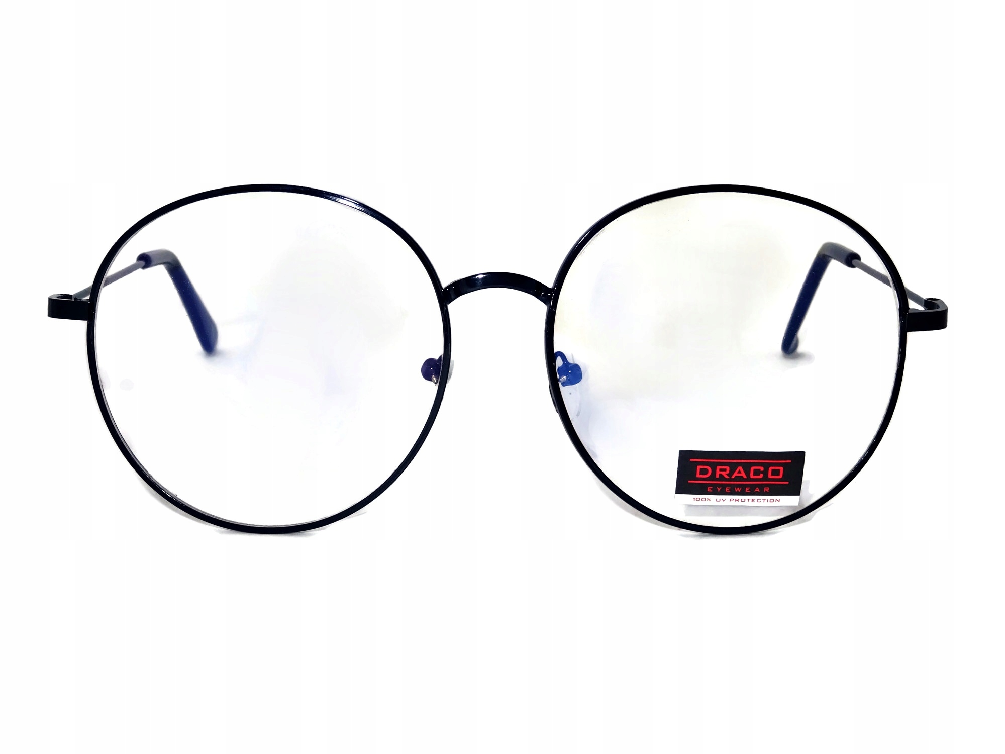 

Okrągłe Okulary Zerówki Antyrefleksem Męskie Duże