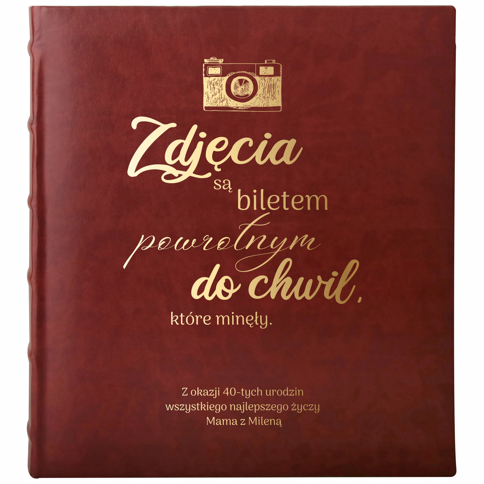 Vlepovací fotoalbum Narozeniny 18 20 30 40 50 60 Zlatý potisk Dedikace