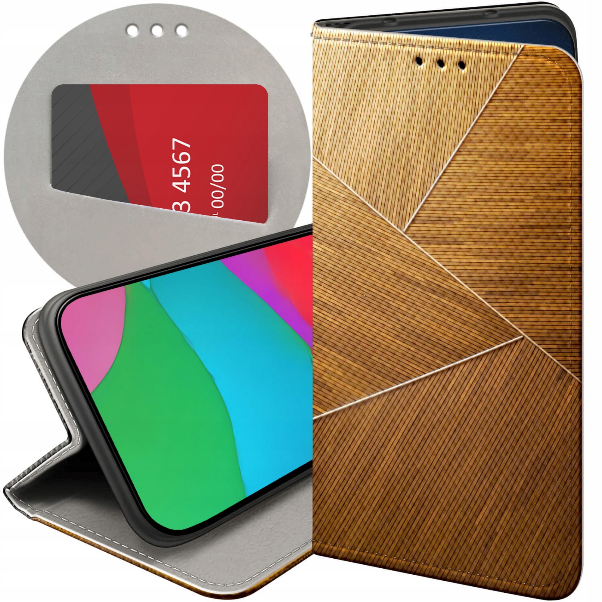 Etui Do Xiaomi Redmi Note 12 Pro Plus Brązowe Drewniane Brown Futerał