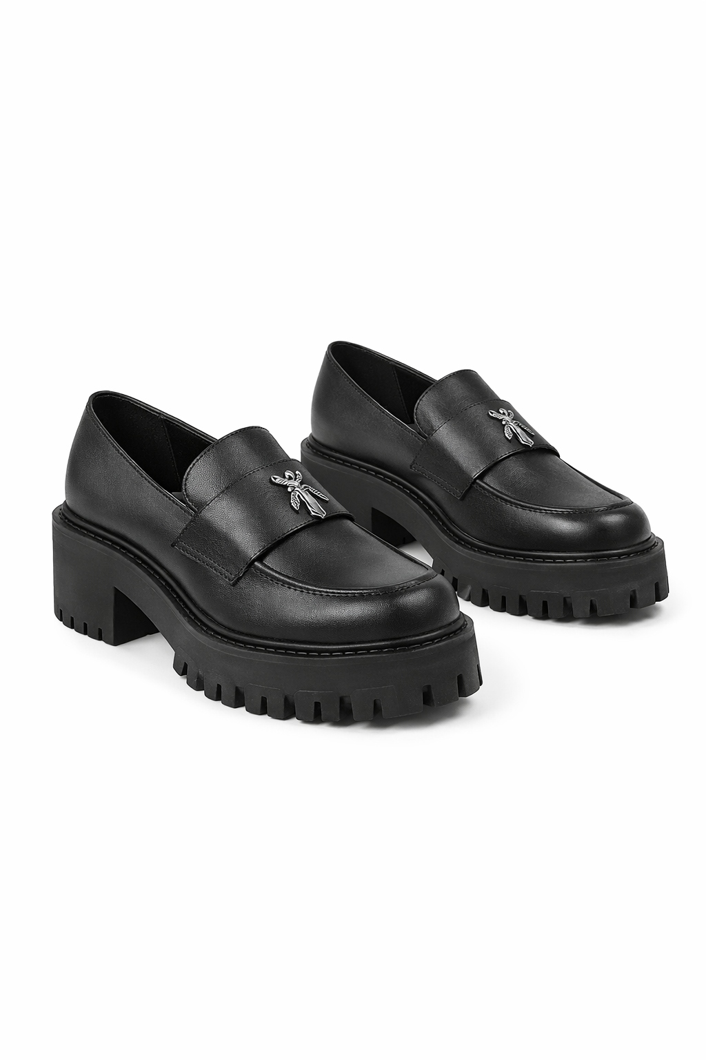 Patrizia Pepe Černé Mokasíny S Chladivou Podrážkou Na Podpatku 40 I1 G