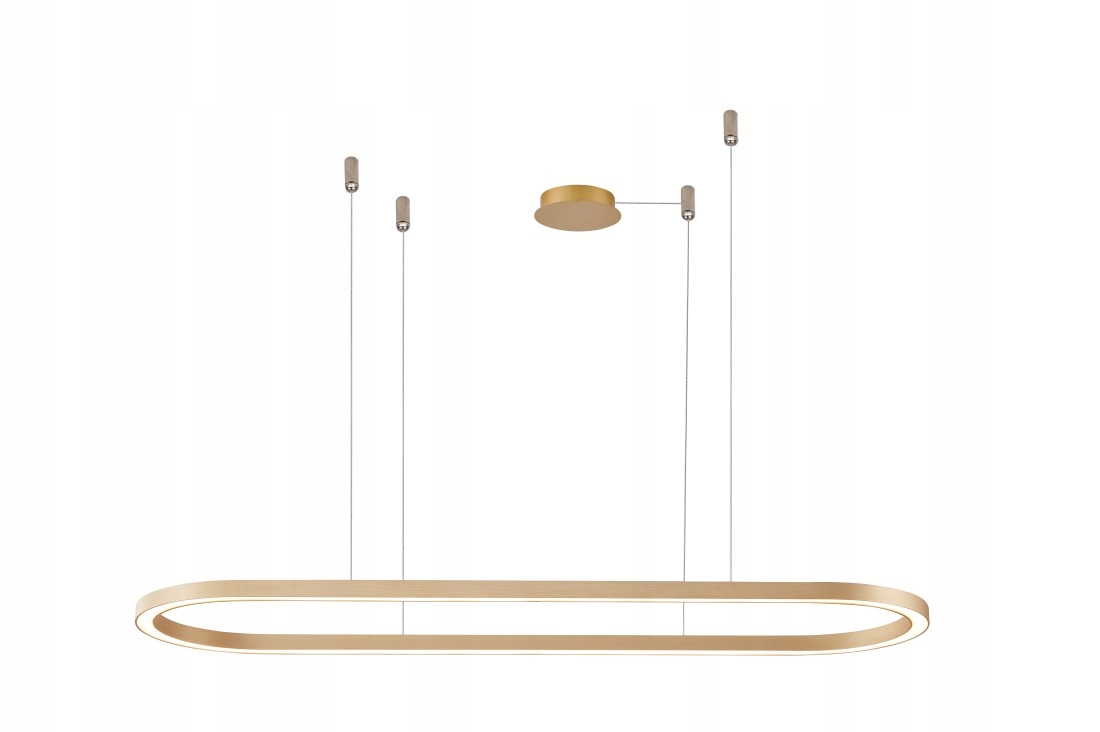 Minimalistické osvětlení se zaoblenými stranami do obývacího pokoje Elena mosaz