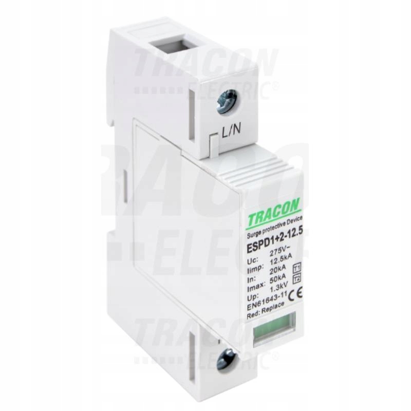 Omezovač přepětí T1+T2 Ac vyměnitelné vložky ESPD1+2-12.5-1P