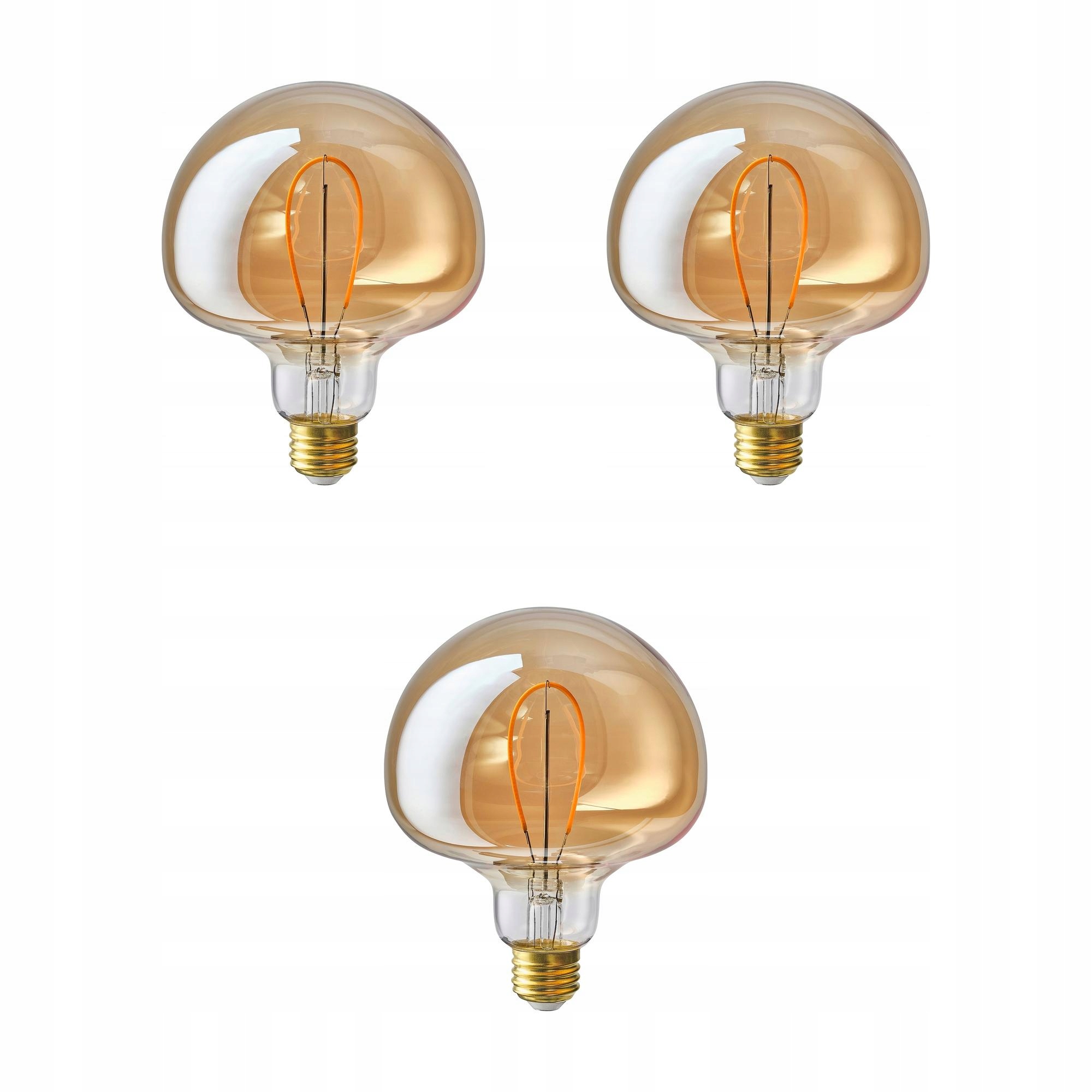 3 ks Led žárovka E27 150 lumenů hnědé sklo Molnart