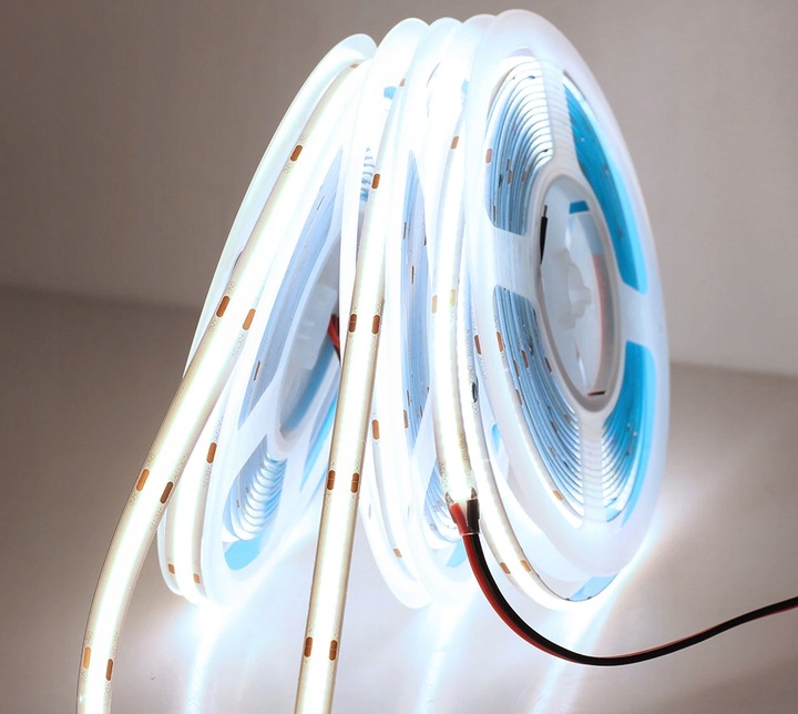 ZESTAW Taśma LED COB 2m NEON + WŁĄCZNIK SZAFKOWY ZE ŚCIEMINACZEM I ZASILACZ Moc 10 W