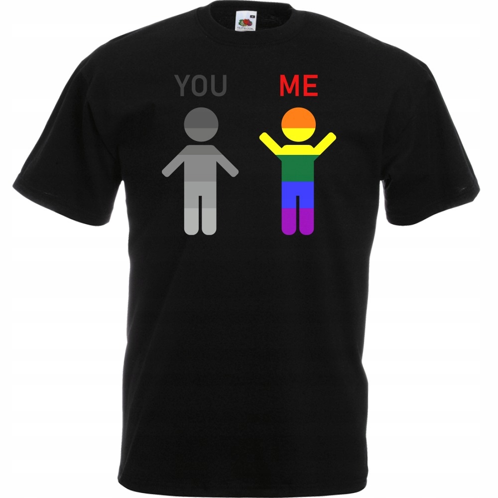 

Koszulka lgbt tęcza marsz równości M czarna