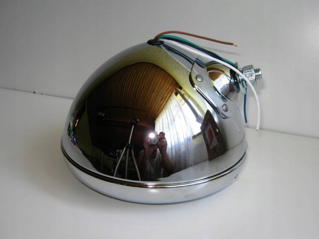 REFLEKTOR LAMPA PRZOD CHROM YAMAHA DRAGSTAR 220 mm Numer katalogowy części MOT7-12M-LAMP