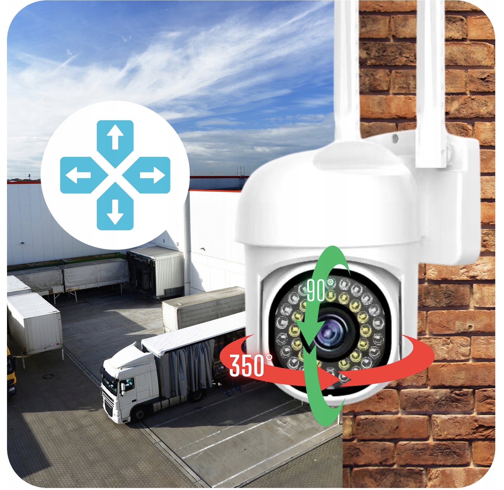 OBROTOWA BEZPRZEWODOWA KAMERA WiFi 5MPX QUADHD ZEWNĘTRZNA MONITORING SD Kod producenta BEZPRZEWODOWA KAMERA MONITORING DOMU QUADHD