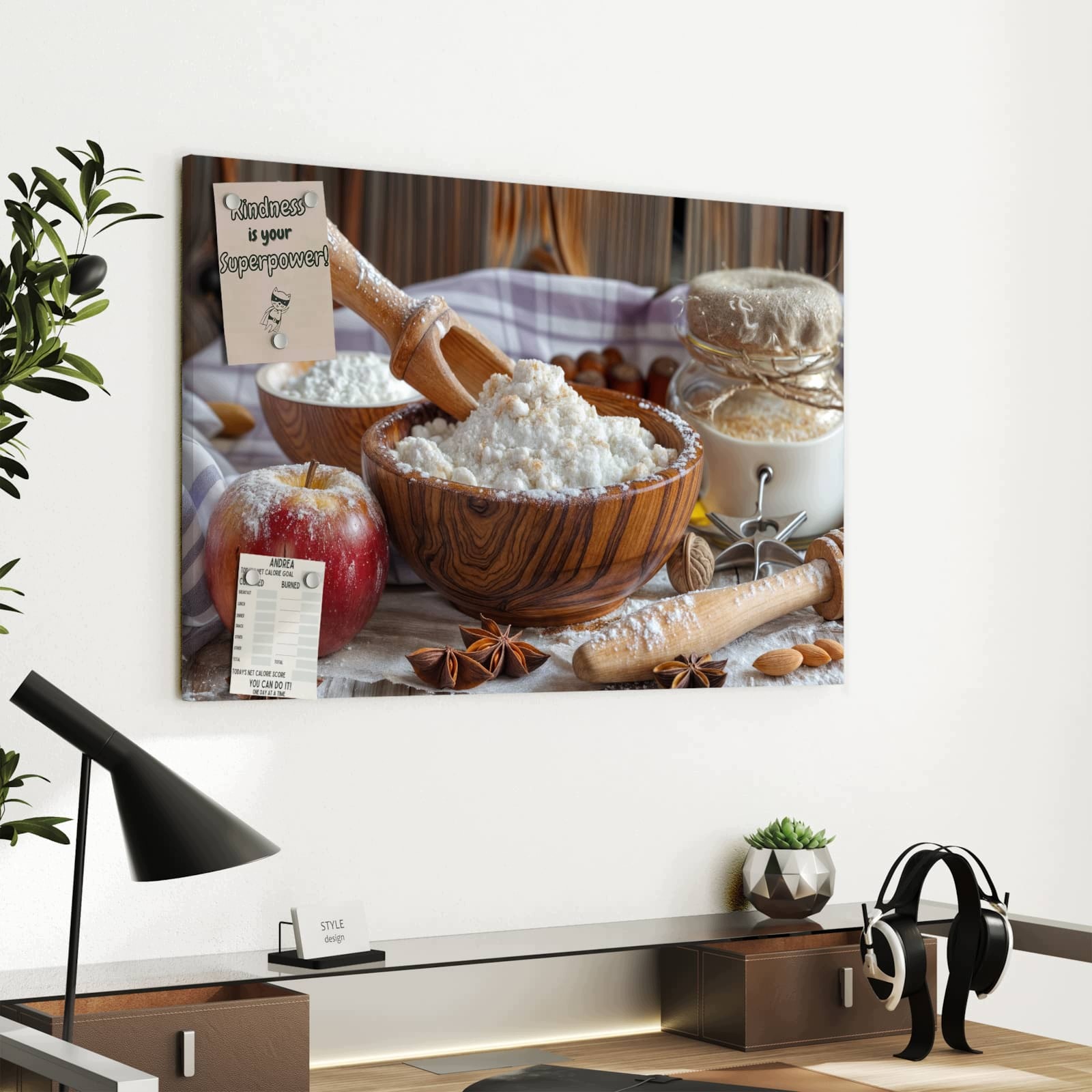 Magnetická tabule Doplňky do pečení Rustykalny 60 × 40 cm