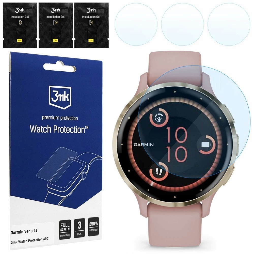 Folia Hydrożelowa Ochronna 3mk Watch Protection 3 SZTUKI do Garmin Venu 3s  - Sklep, Opinie, Cena w