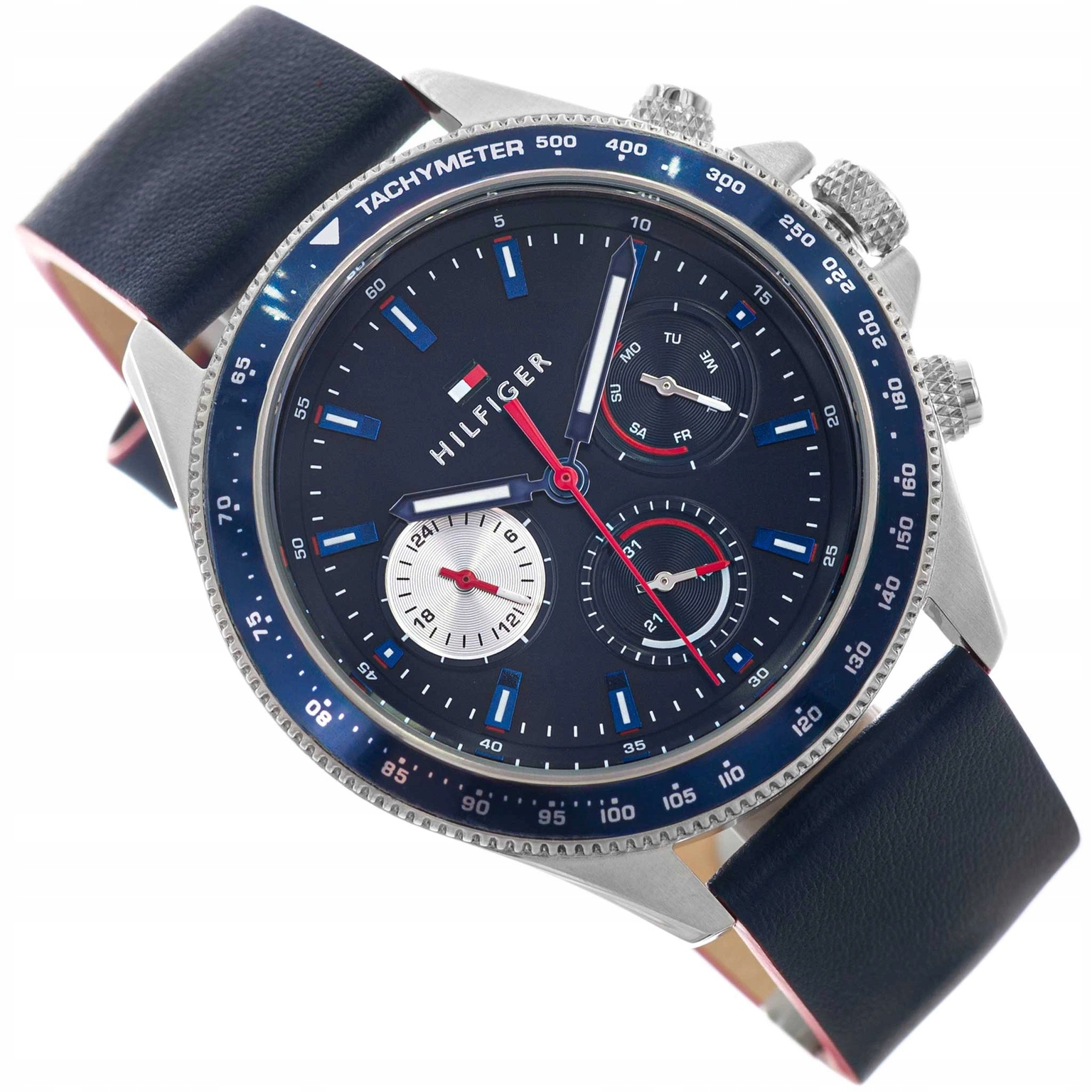 Pánské Hodinky Tommy Hilfiger 1792209 Clark Tmavě Modré Na Řemínku Datumovka